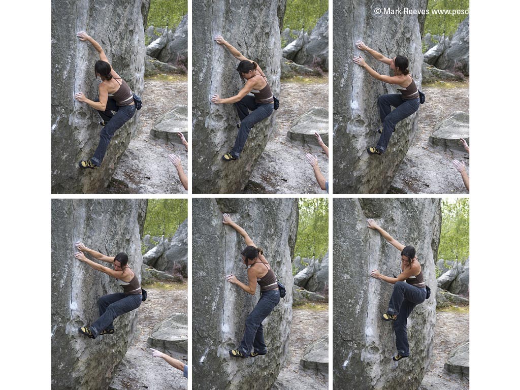 Lay backing a delicate groove in fontainebleau